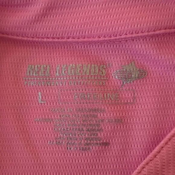 Reel Legends Womens Freeline Long Sleeve UPF 30 Solid Pink Athletic Top Large - Picture 2 of 10